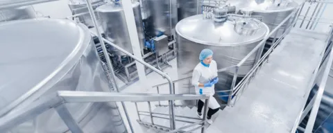 Hall with large tanks